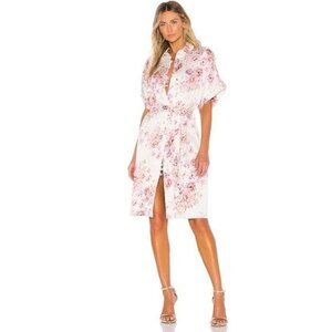 Hofmann Copenhagen Anna Silk Crinkle Satin Floral Dress